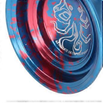 YoYo Ball Unresponsive Aluminum Alloy Advanced Fade Free Exquisite for Competition with Glove 3pcs Strings Blue