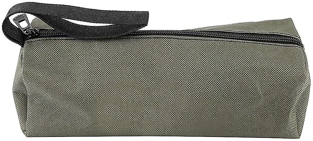 Tool Storage Pouch Bag, 24 Cm Long Waterproof Nylon Canvas Zipper Package(green)