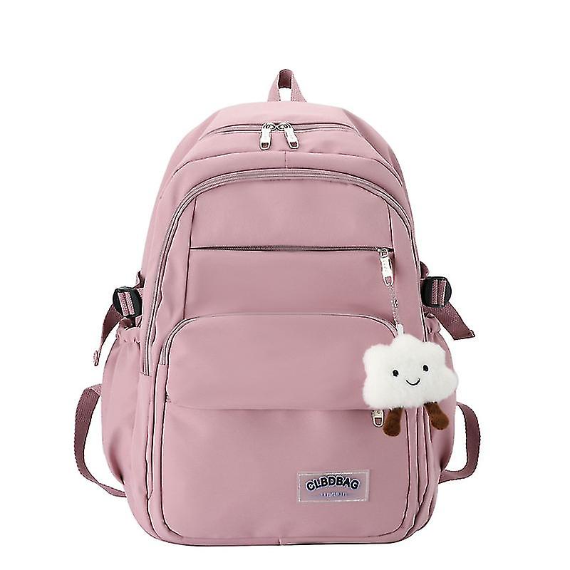 Student Schoolbag Solid Color Backpack Large Capacity Multi-layer Schoolbag