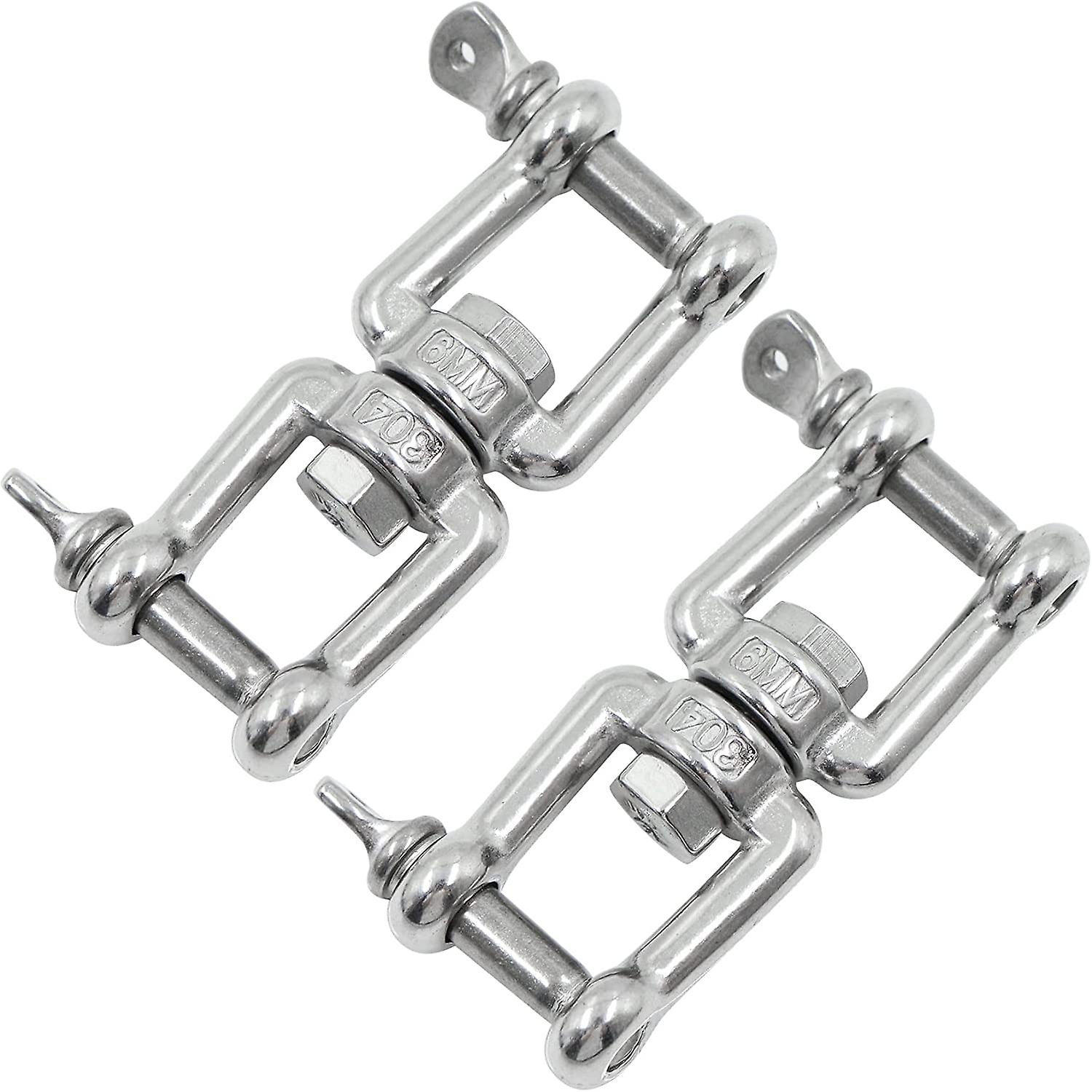 Swivel hook and loop for hanging the full rotation of chairs, swings, hanging furniture and other objects - 2 pieces