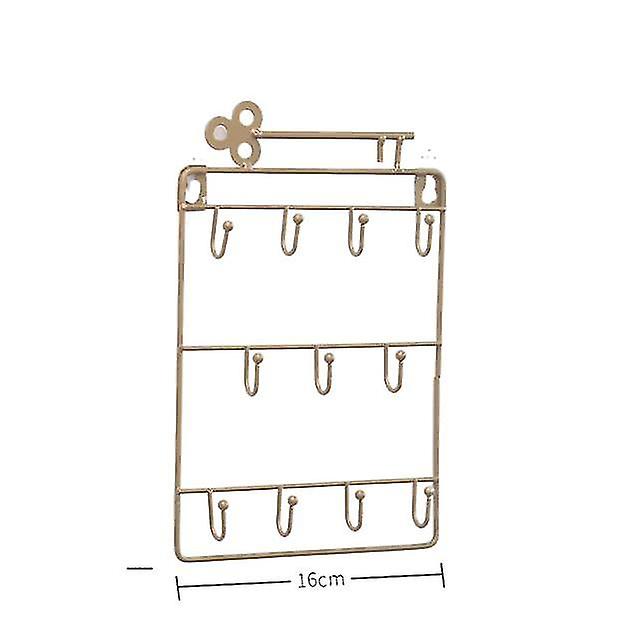Decorative Creative Three-layer Key Iron Art Small Pieces Storage Hooks Home Ins Decorative Wall Key Hooks Behind The Door
