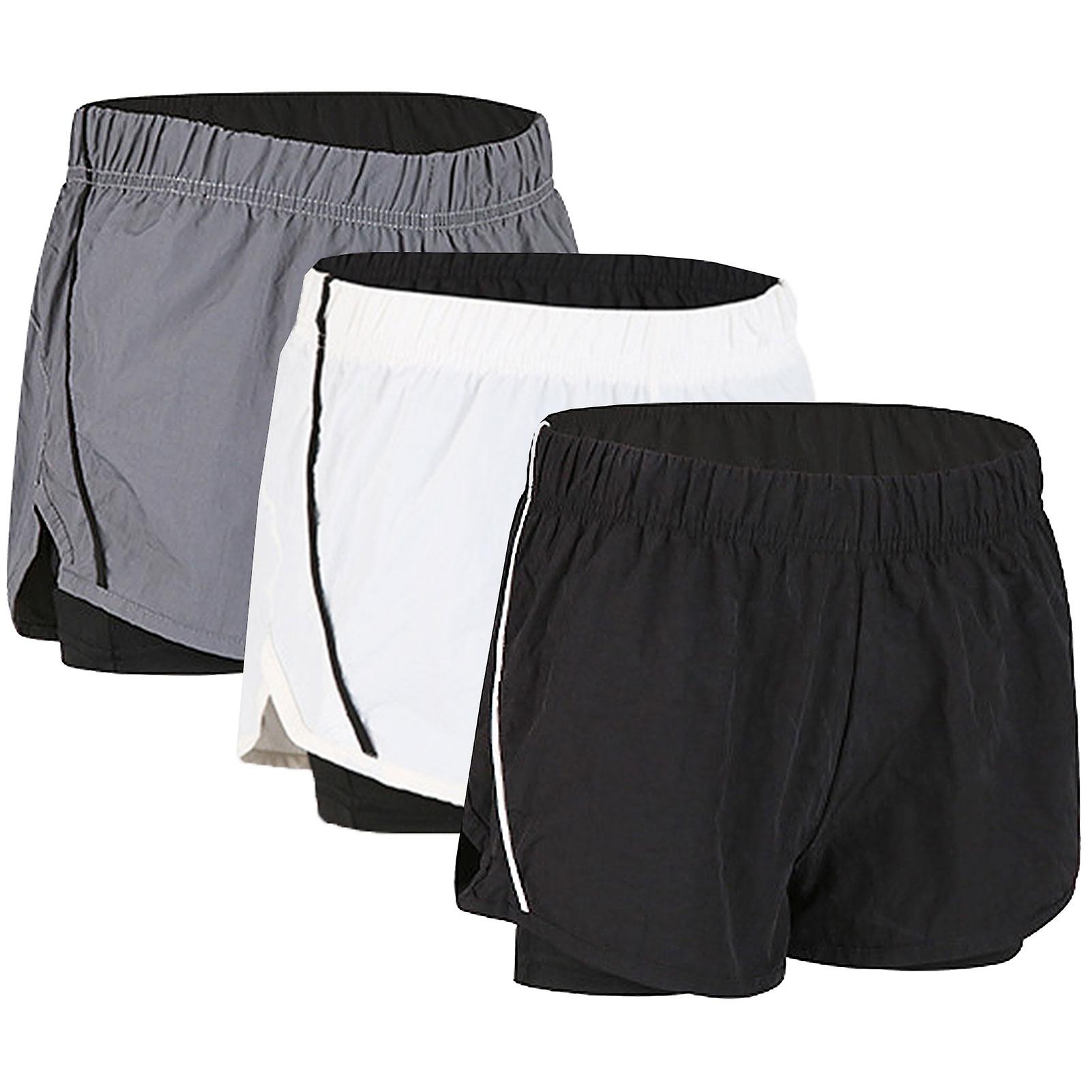 Women Running Shorts 2-in-1 Coverage Layer Liner Home Sportswear