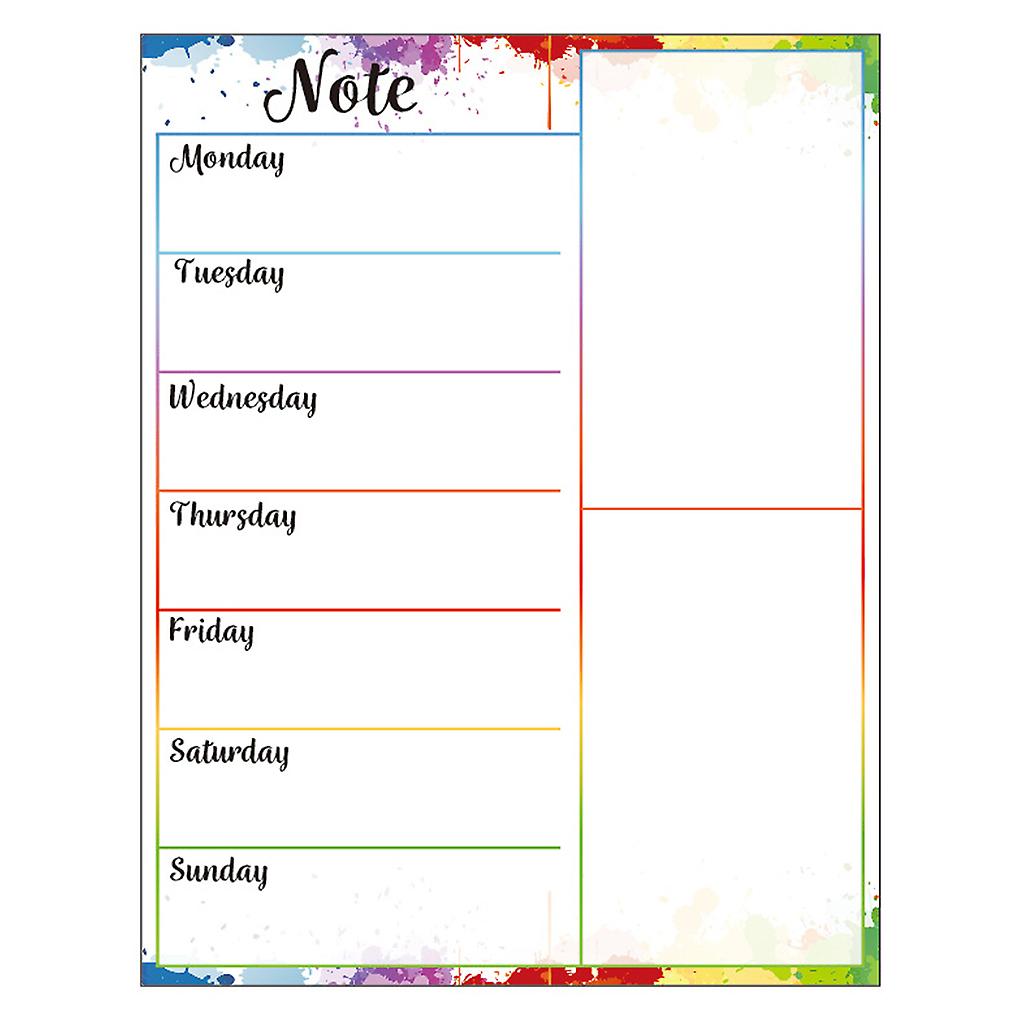 Monthly/Weekly Schedule Soft Whiteboard Erasable Schedule Fridge Message Board
