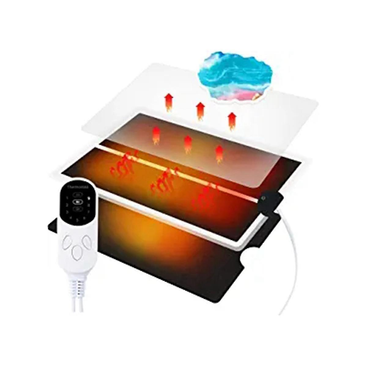 Resin Heating Mat With Timer Temperature Adjustment Function, Resin Mold Curing Pad, Resin Dryer, F
