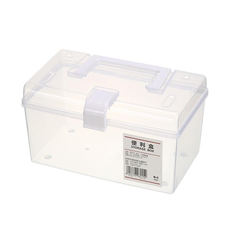 Portable Multi-use Clear Plastic Storage Container Box with Handle Latch Lock