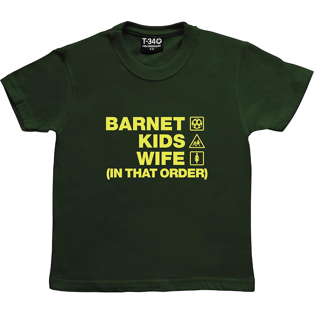 Barnet Kids Wife In That Order Racing Green Kids T Shirt Fruugo UK