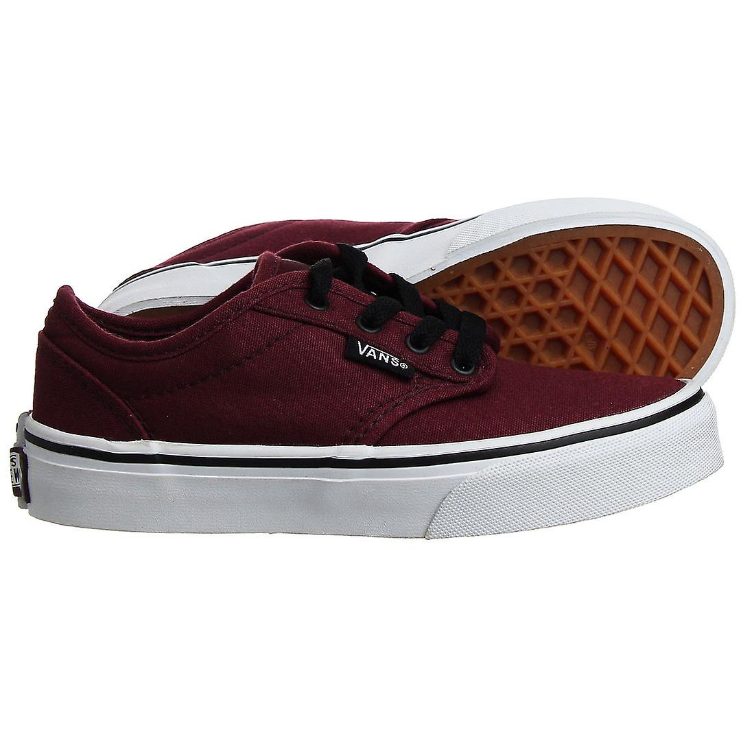 Vans Atwood Lace-Up Burgundy Canvas Kids Plimsolls UDTDDU Fruugo US