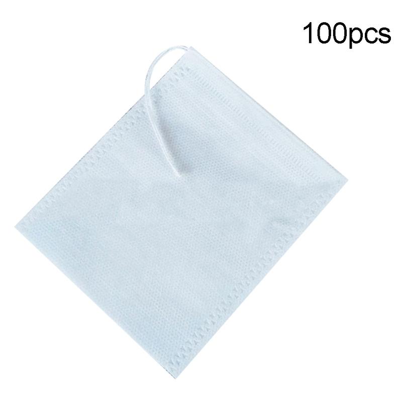 ZHOUBA 100Pcs Empty Disposable Drawstring Non-Woven Fabric Tea Herb Filter Bag Pouch