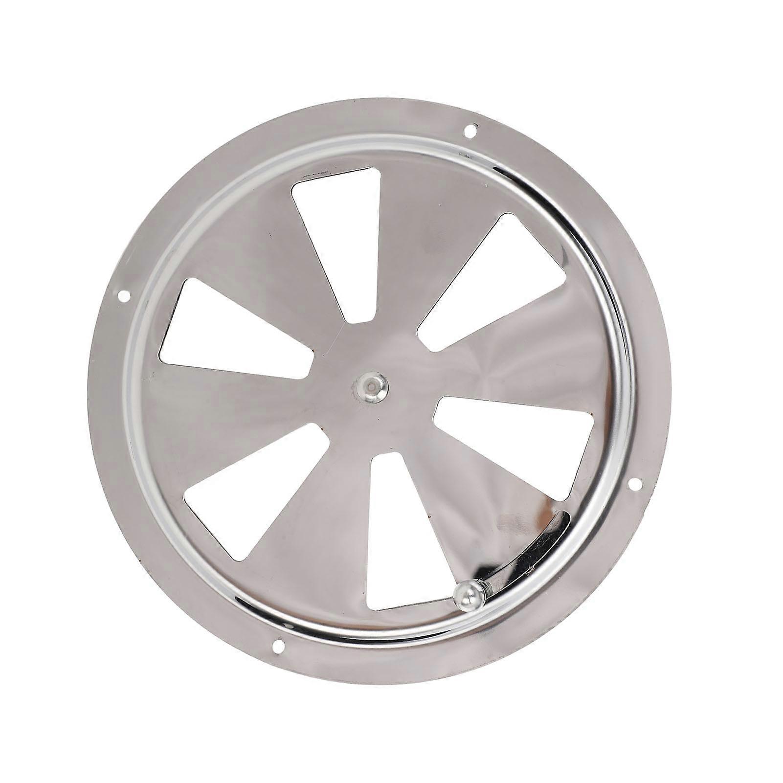 Cabin Ventilation Plate Marine Grade Stainless Steel Round Louver Vent Cover with Side Knob for Boat Yacht RV 6in
