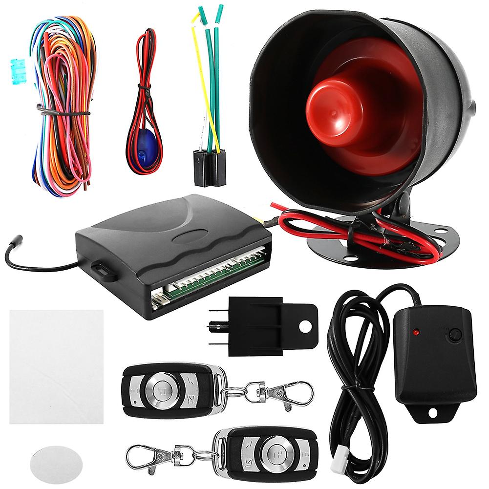 Universal Car Alarm Security System | Engine Start Sensor with LED and Emergency Alarm