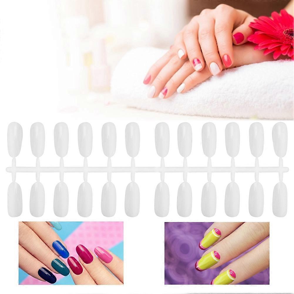 240 Pcs White Double Sided Foldable Gel Nail Tips Display Stand