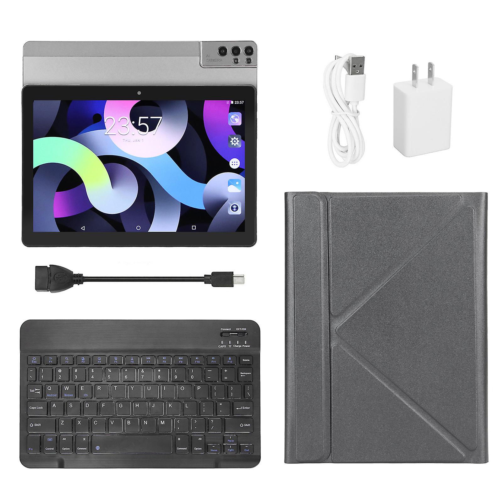 2 in 1 Tablet 4GB RAM 64GB ROM Octa Core 10.1 Inch FHD Dual Camera 5G WiFi with Keyboard Case