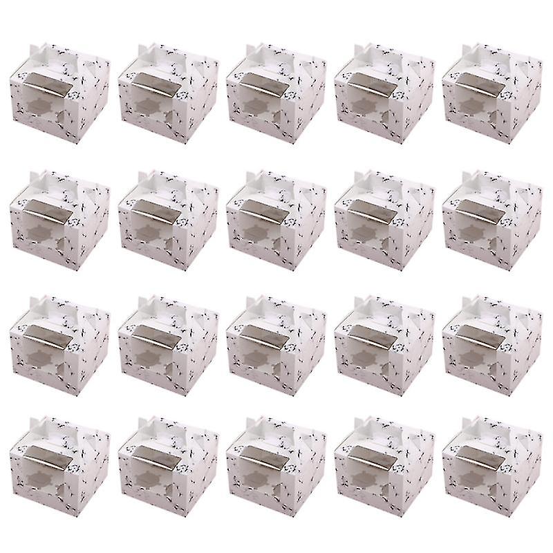 20pcs كب كيك مربع مع مقبض
