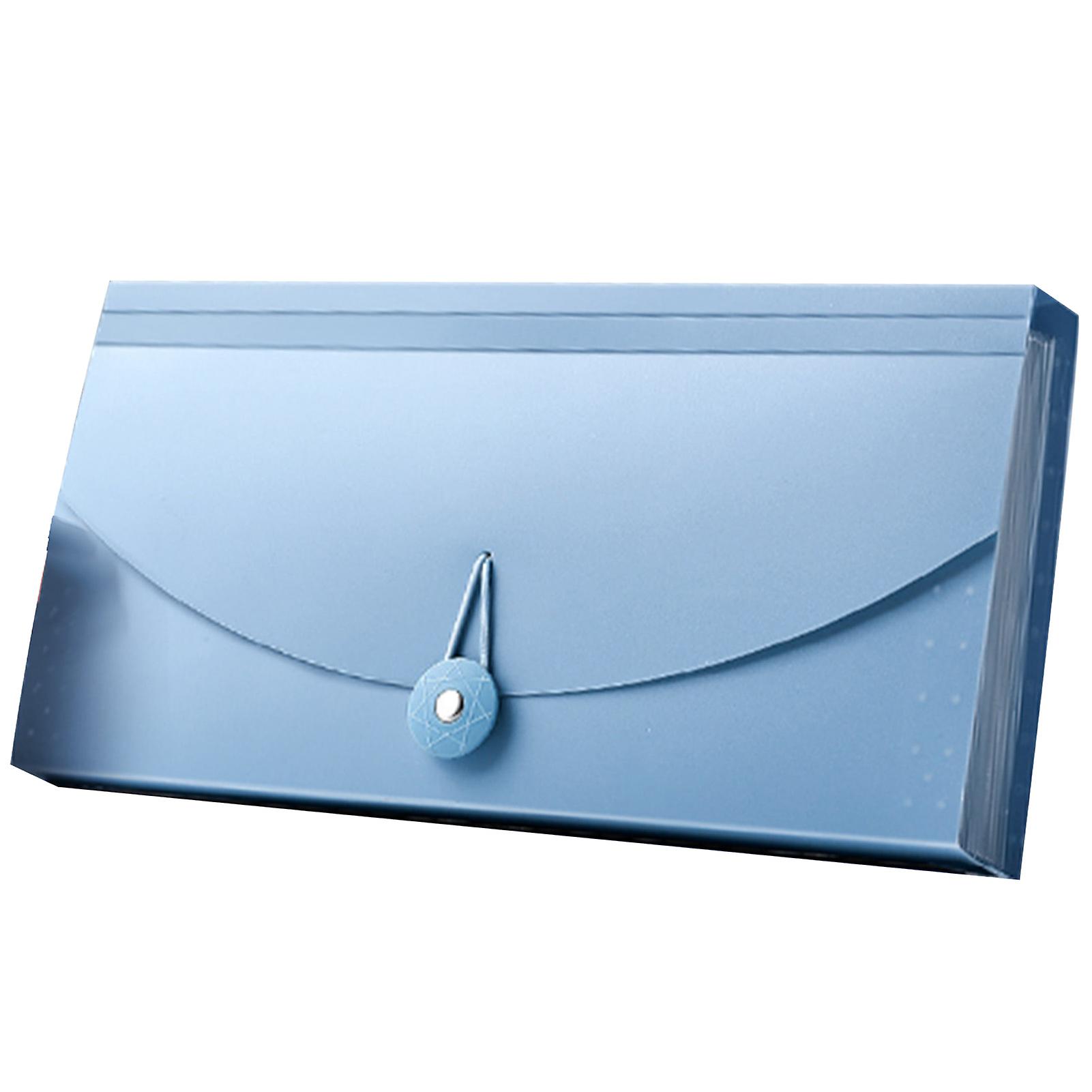 Expanding 13-Pocket Waterproof File Folder 263x140mm Blue