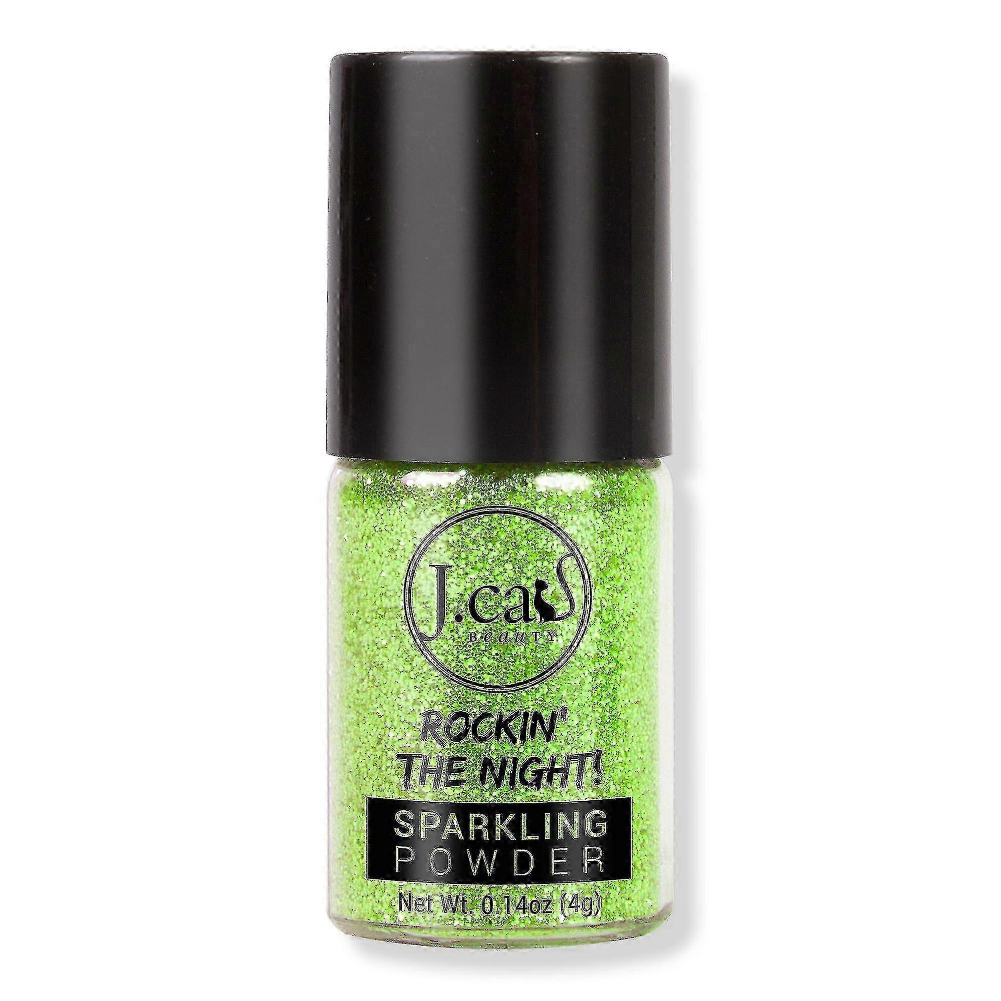 J.cat Beauty Rockin' The Night Sparkling Powder, Poppin Lime, 0.14 Oz