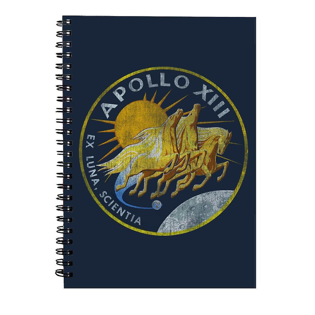 NASA Apollo 13 Mission Badge Distressed Spiral Notebook