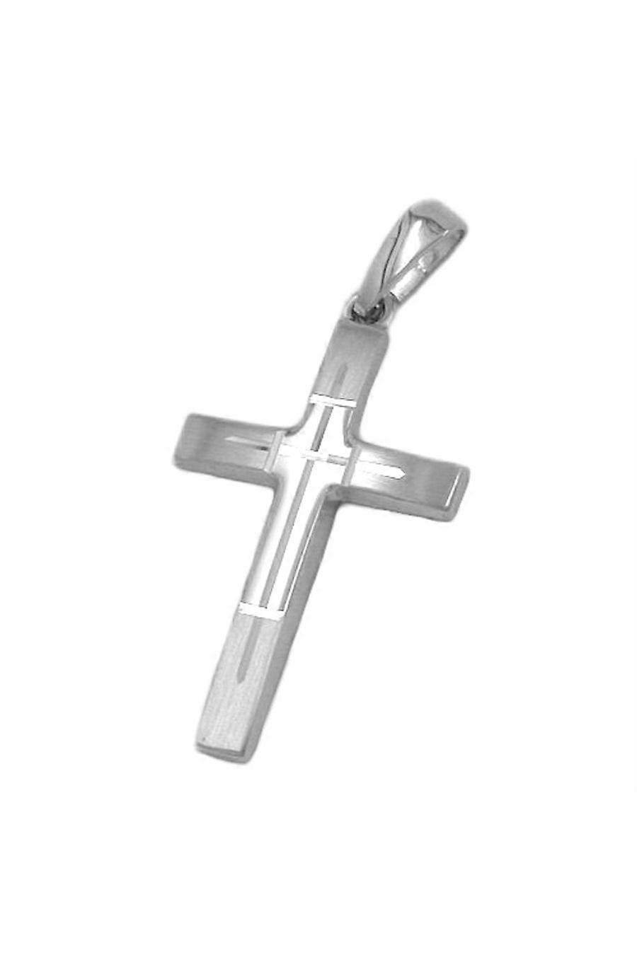 Pendant Crucifix 14k White Gold - Gl430628