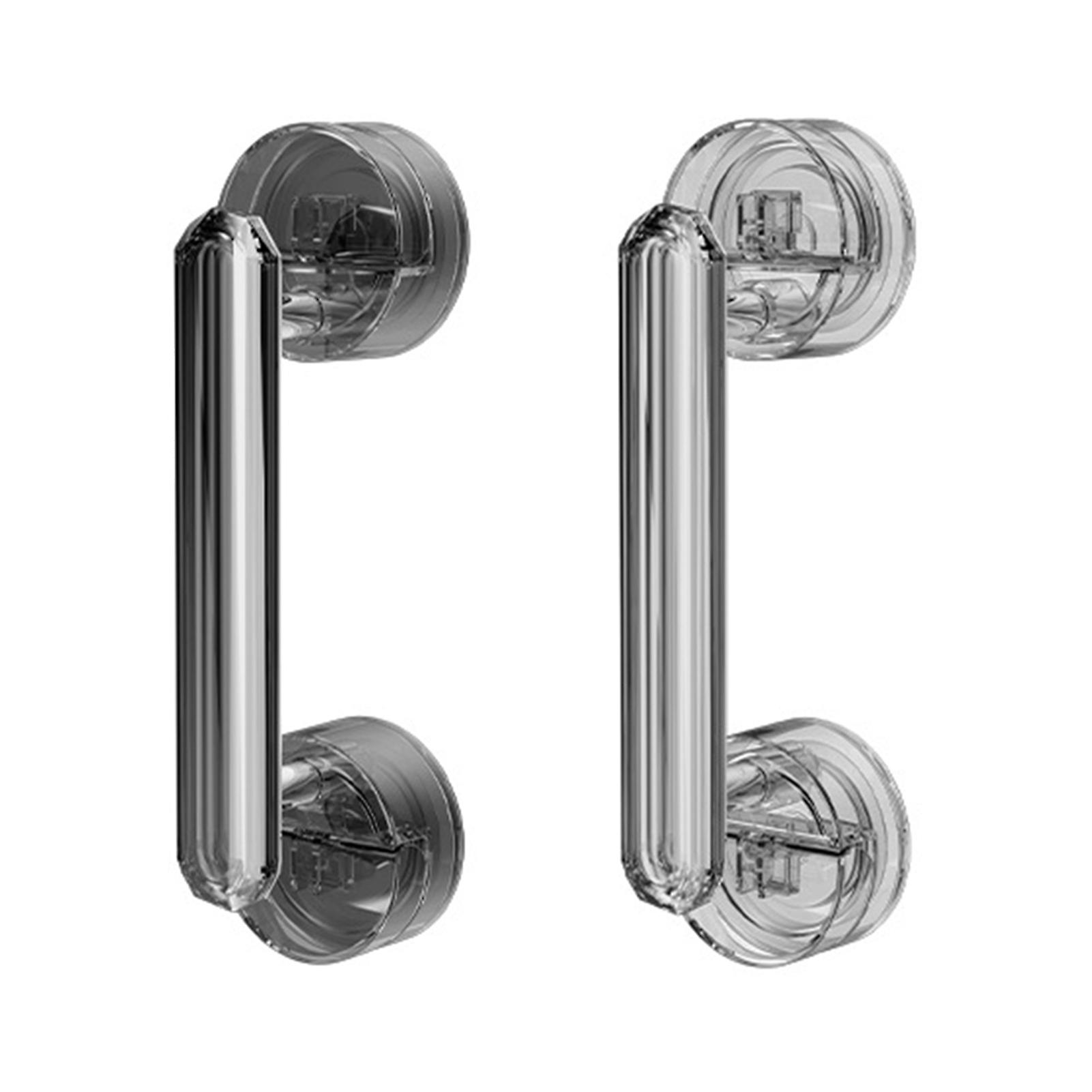 No-Punching Handle with Suction Cup Anti-Slip Waterproof Door Handle for Glass Door