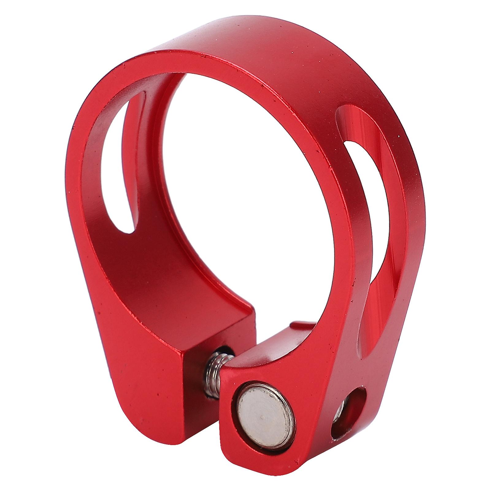 31.8mm Bike Seat Post Clamp Tube Clip Aluminium Alloy Bicycle Quick Release Aluminium Alloy Seat Post ClampRed 31.8mm