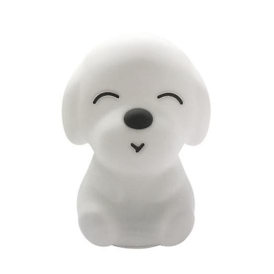 Cute Dog USB Rechargeable Bluetooth-compatible Pat Remote Control Night Light Bedside Lamp