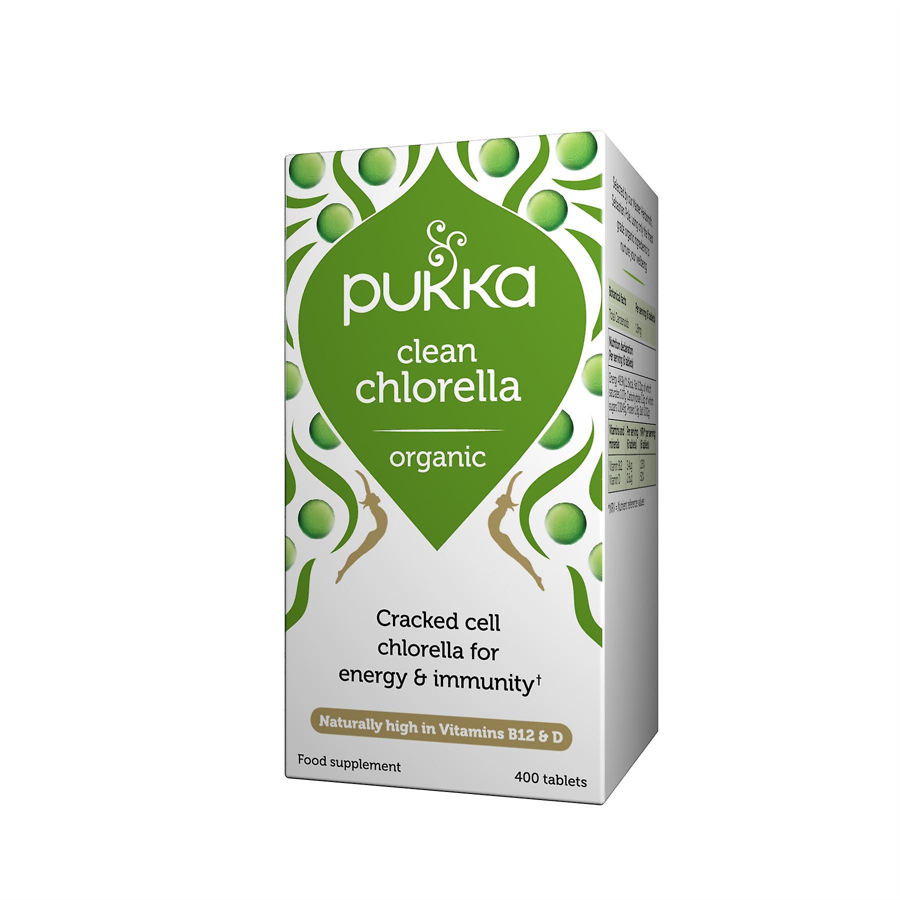 Pukka Herbs Organic Clean Chlorella - 400 Tablets