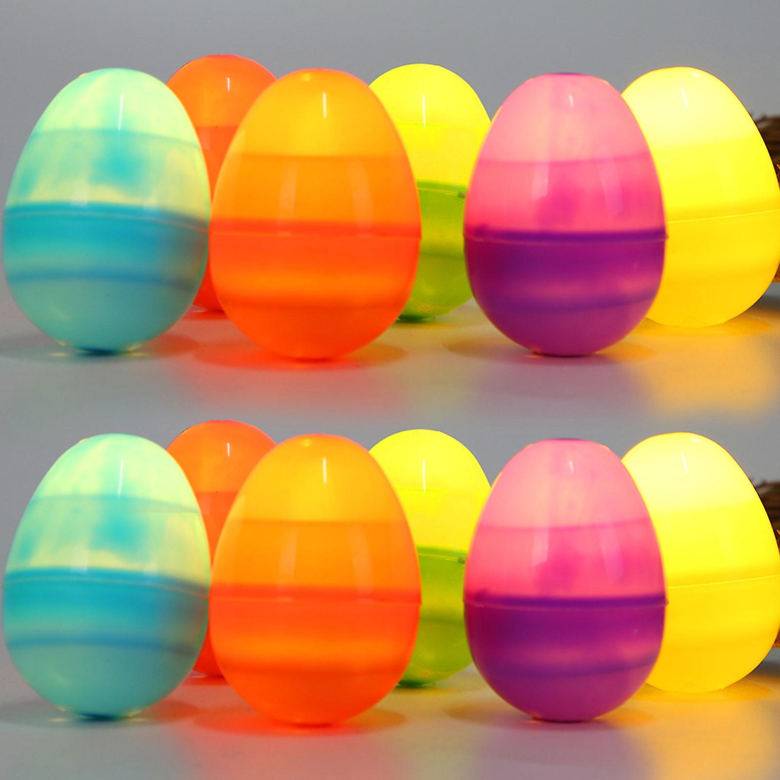 12PCS Easter Eggs Plastic DIY Easter Decorative Eggs for Scene Setting Holiday Decoration