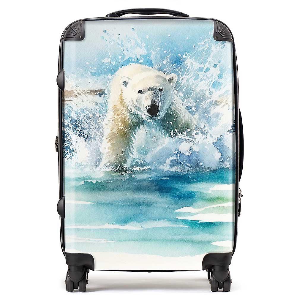 Hunting Polar Bear Watercolour Suitcase