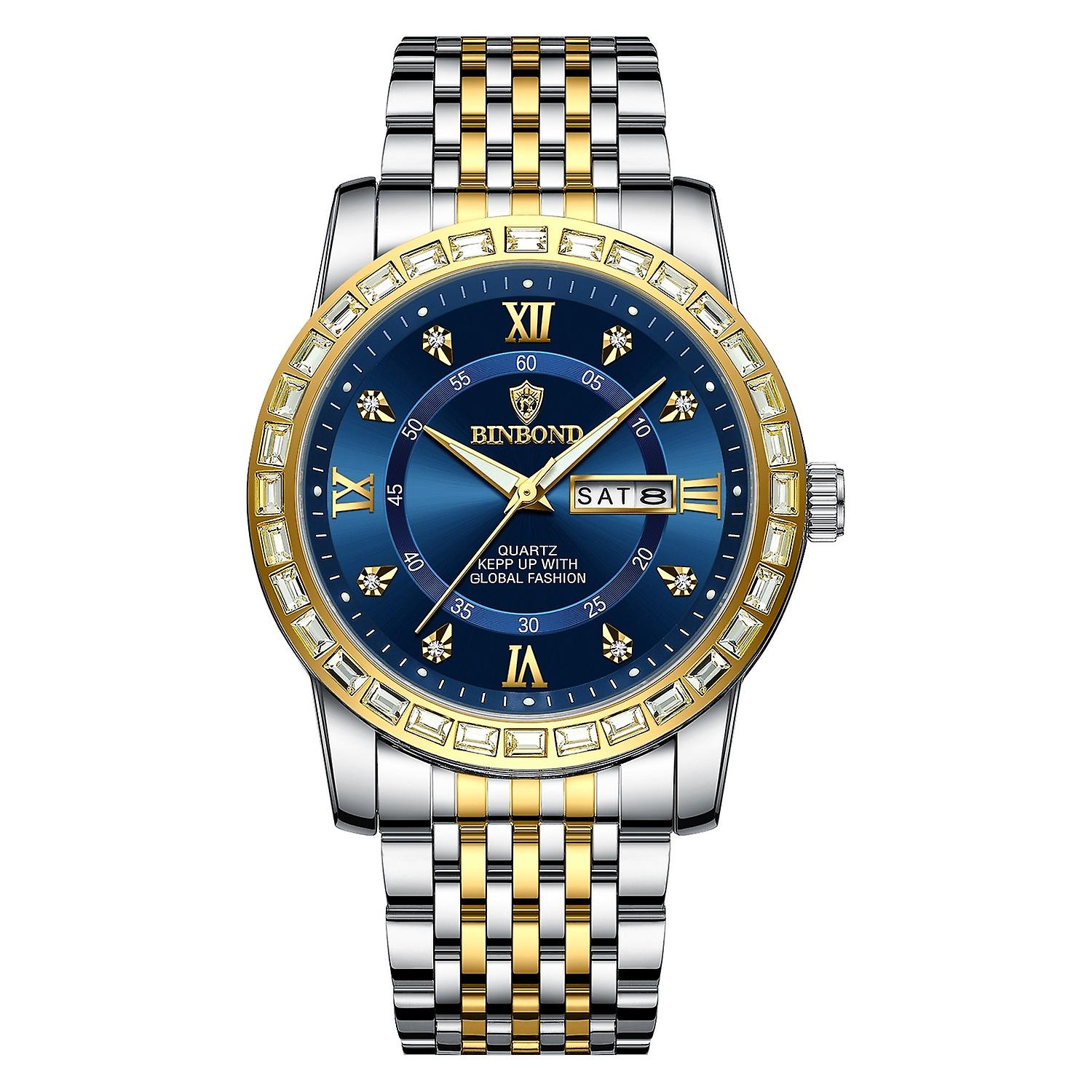 BINBOND B2202 Watch Inter-gold-Blue