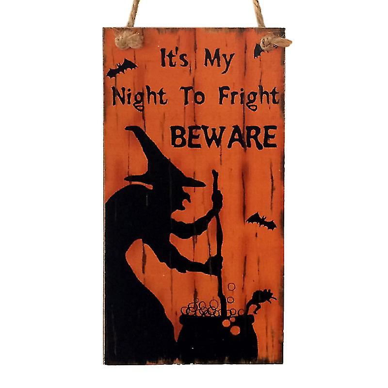 1pcs Witch Hanging Board For Halloween Decorations
