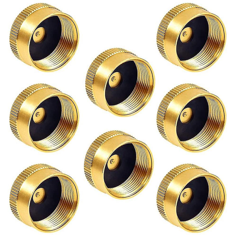 8pcs Solid Brass Propane Bottle Caps Suitable For All 1lb Gas Refill Tank Cylinder Sealed Protect C-rx