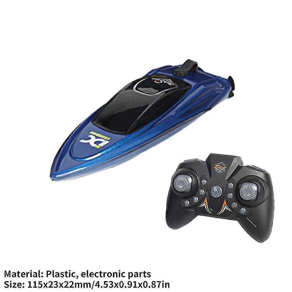 Mini RC Boat 5 km / t Radio fjernstyret højhastighedsskib med LED-lys Palmebåd Sommer Vand Legetøj Pool Legetøj Modeller Gaver