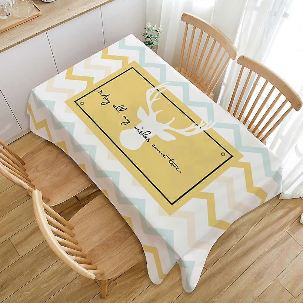 Rectangular anti-stain tablecloth 130x180cm, modern