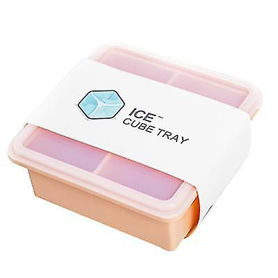 4グリッドオレンジ8グリッドシリコンアイスキューブトレイツール蓋付きAz14364