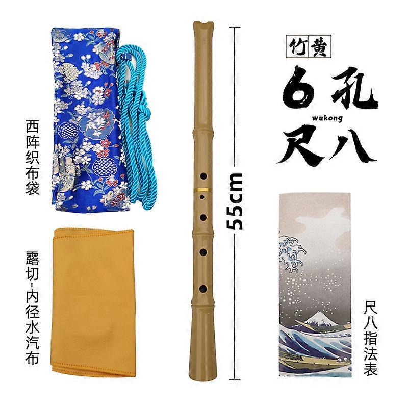 D And 1.8 E Key 1.6 Shakuhachi Resin Vertical Flute Musical  Woodwind Instrument Shakuhachi Xiao With Bag