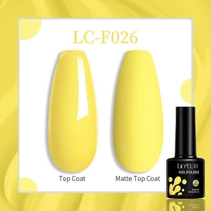 7ml Eggshell Gold Glitter Gel Nail Polish Quail Egg Effect Transparent Top Coat Semi Permanent Soak Off UV GelLC-F026