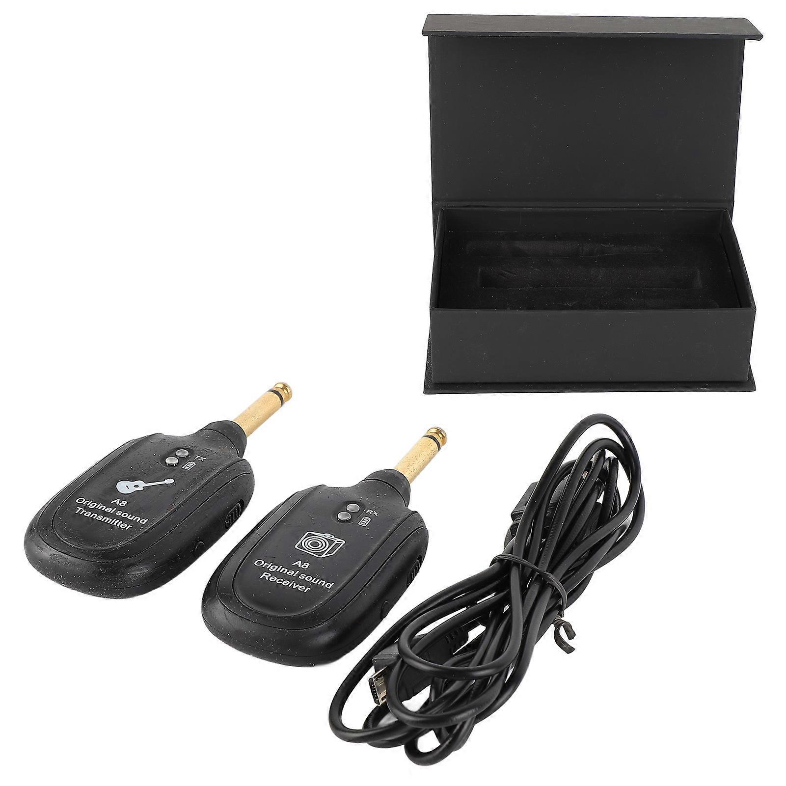 Wireless Guitar System Receiver Transmitter Audio Transmission System Accessory Set Kit
