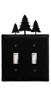 Pine Trees - Double Switch Cover