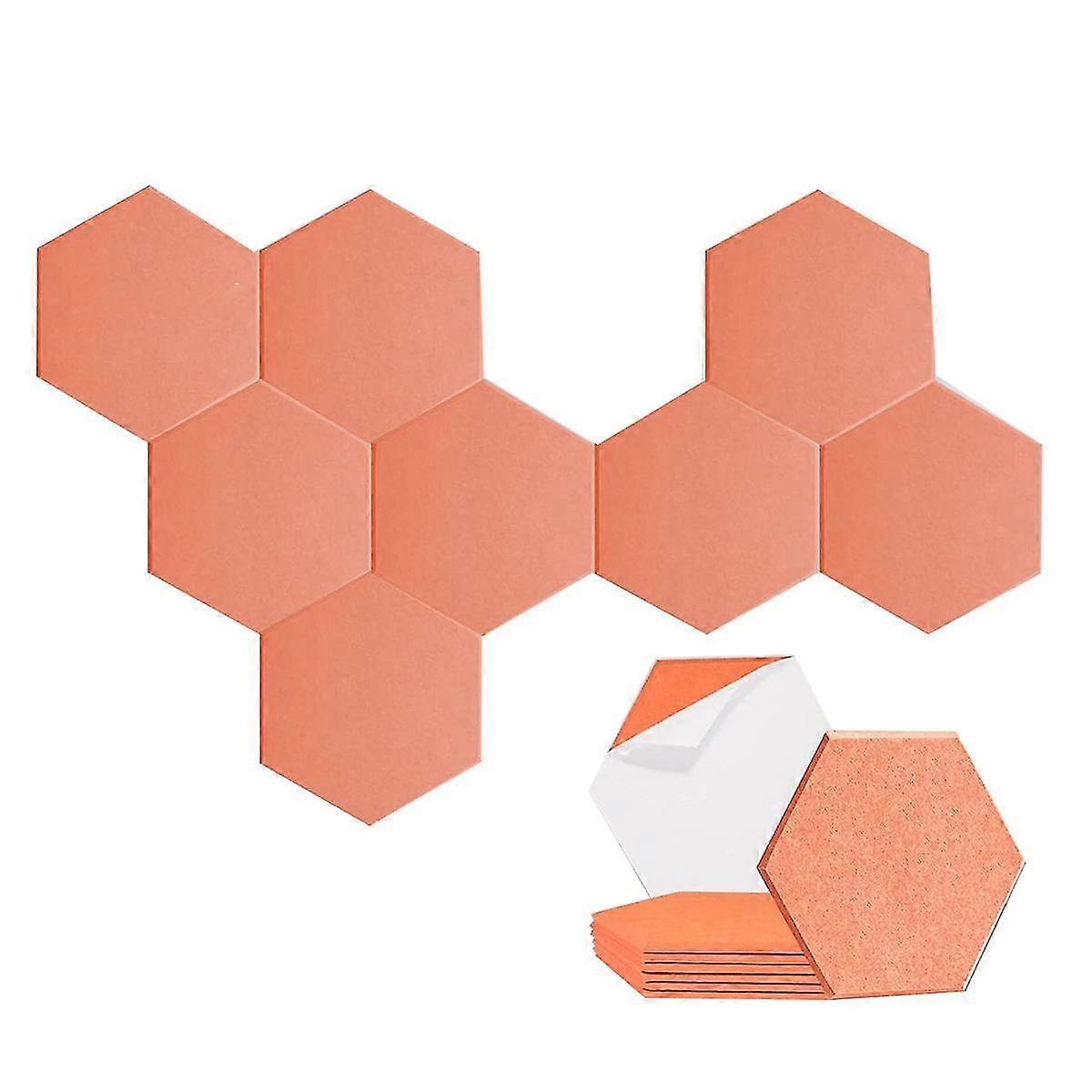 8 Pack -adhesive Hexagonal Acoustic Panel,sound Absorbing Panel For Studios/recording Studios/offic