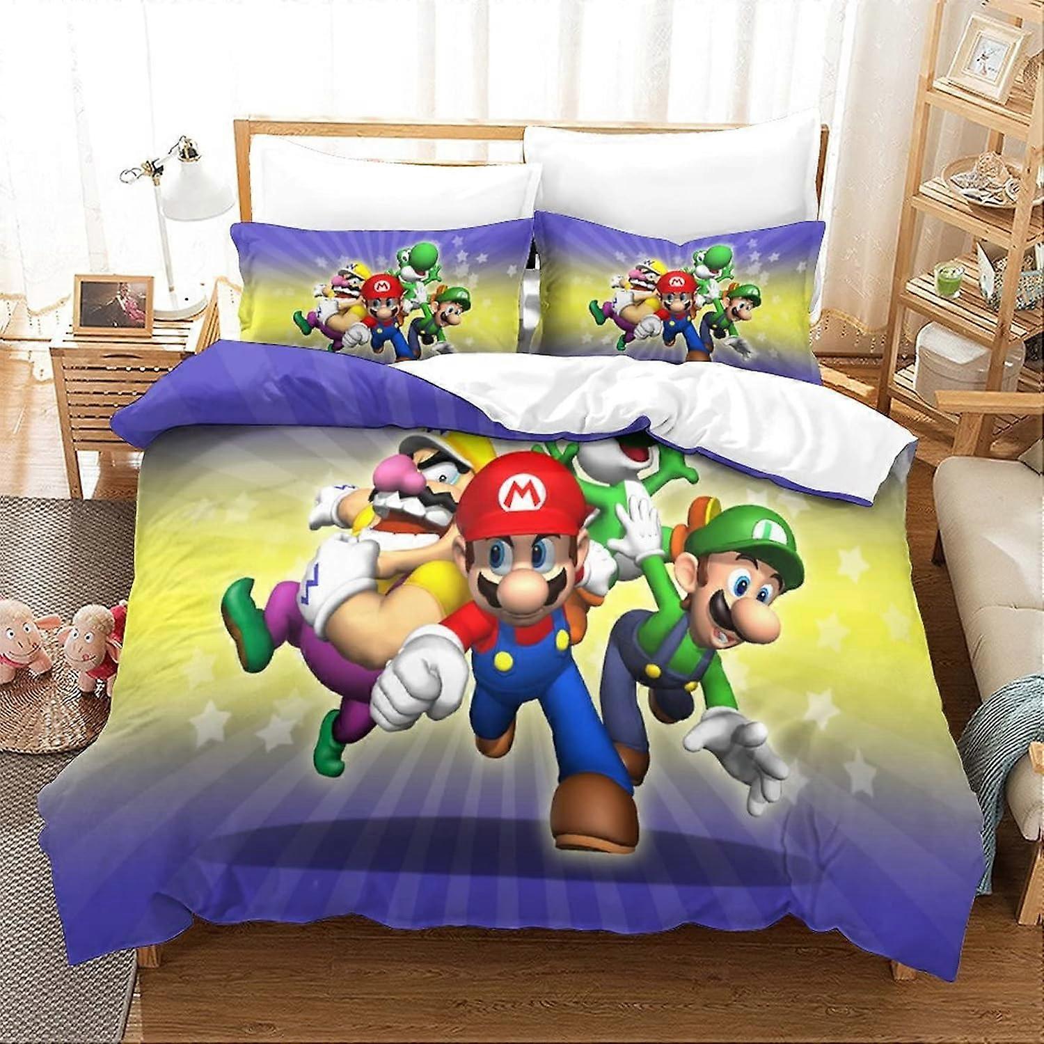 Påslakan för barn Vuxna Sovrum 3D-tryckt sängkläder Rollspel med Zipeer stängning Sängkläder Påslakan, singel