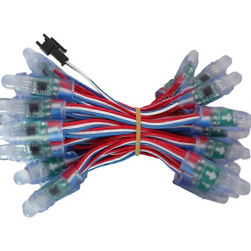 50Pcs WS2811 LED Pixel Light String Reklame Helling Vanntett Full Color Perforert lys 12mm