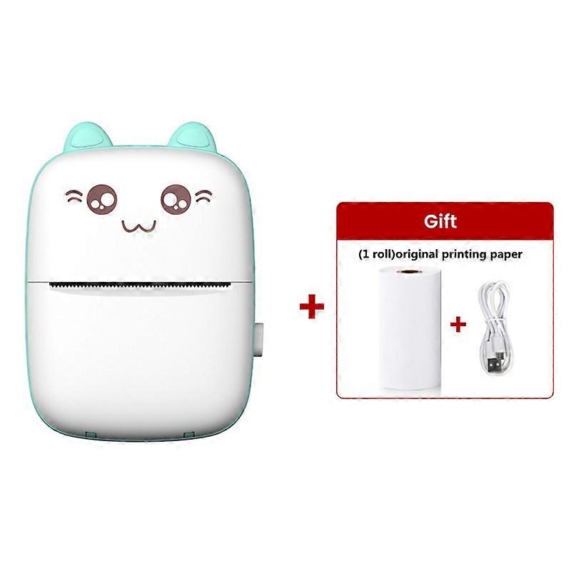 Portable Mini Bluetooth Pocket Photo Printer with 1 Rolls Thermal Paper