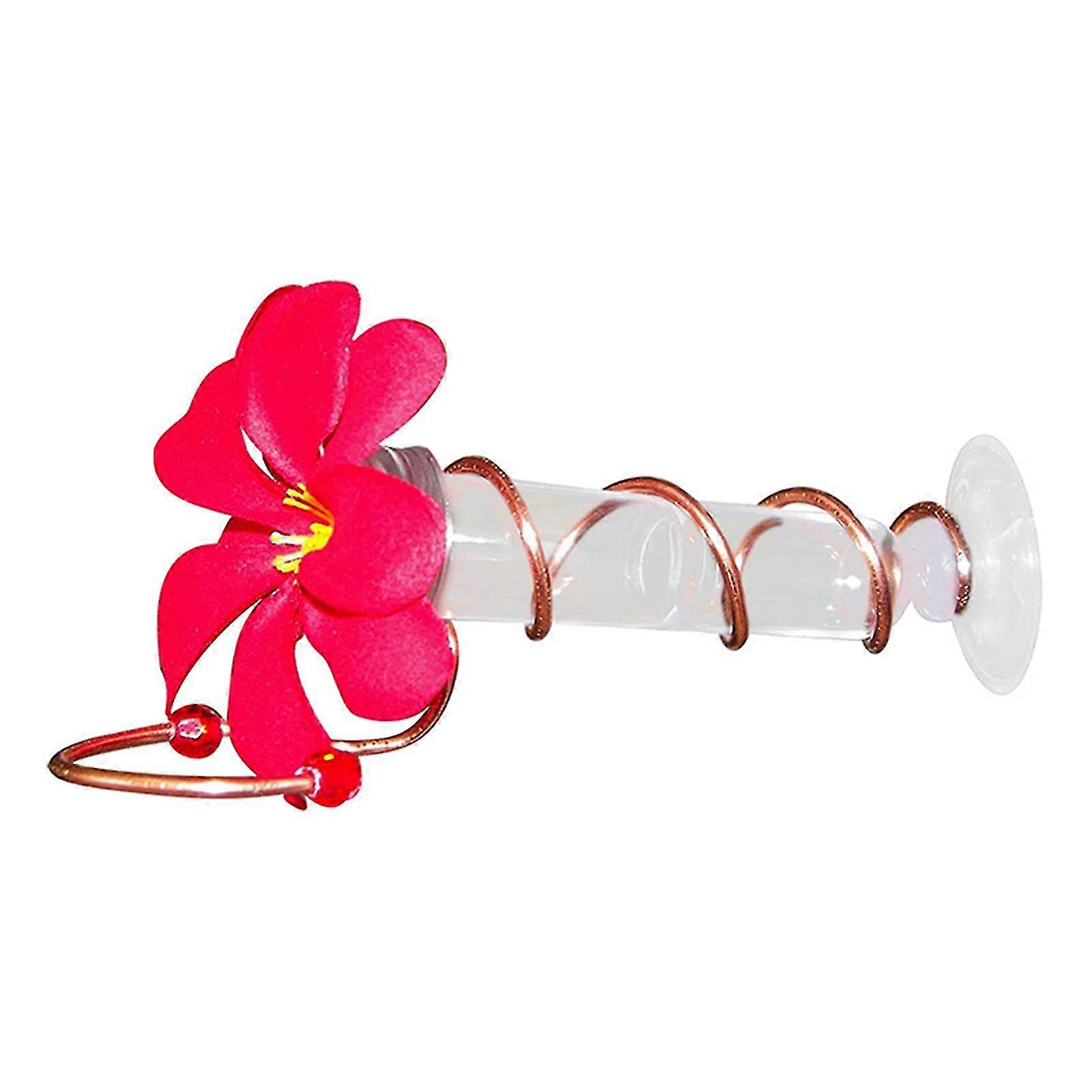 Hummingbird Feeder Handmade Window Mounted Bird Feeder With Simulation Flower & Hook