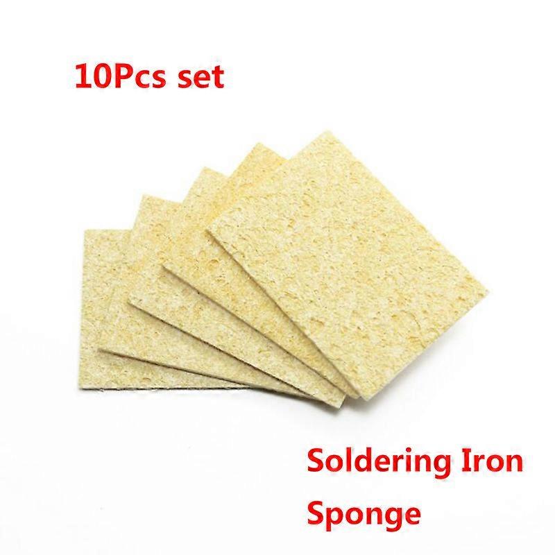 10Pcs High Temperature Resistant Sponge Electric Iron Tip Cleaning Sponge Rectangular4*6cm