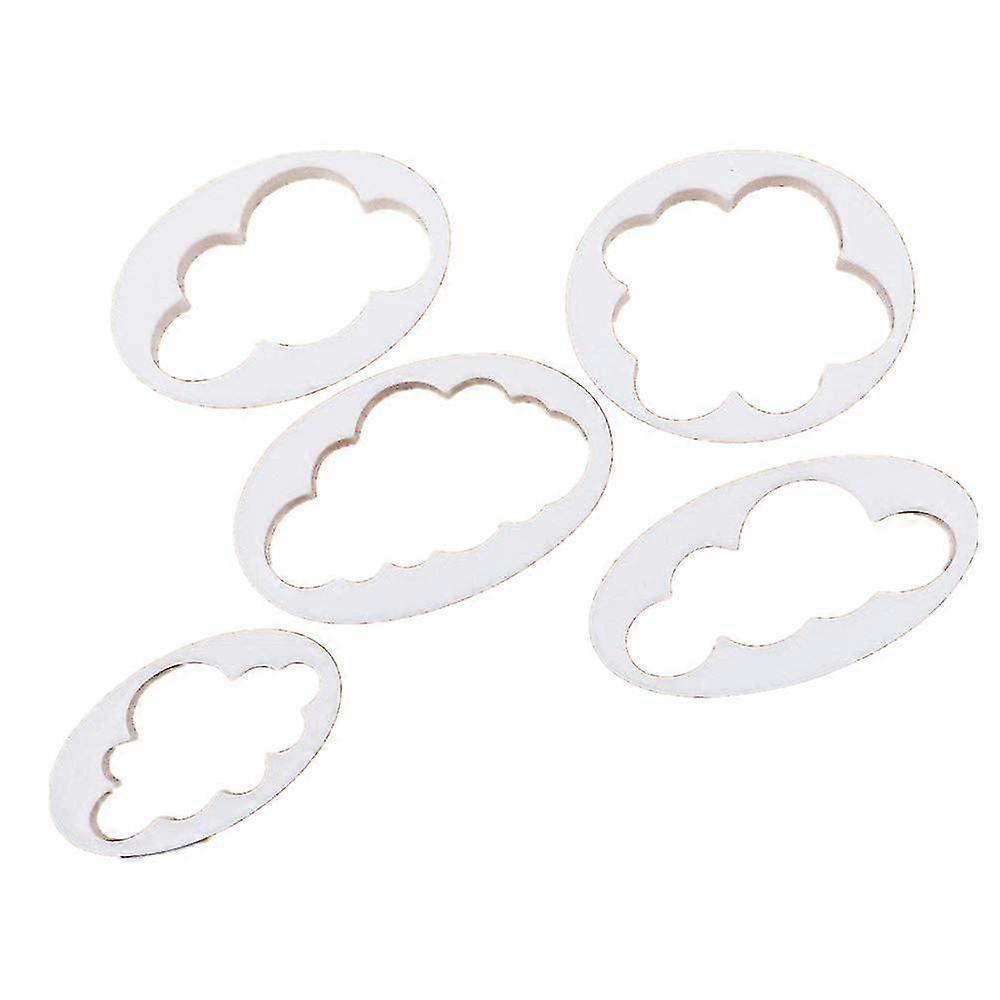 5 Pcs Cloud Fondant Cutter Plastic Cake Cookie Cutter Mold