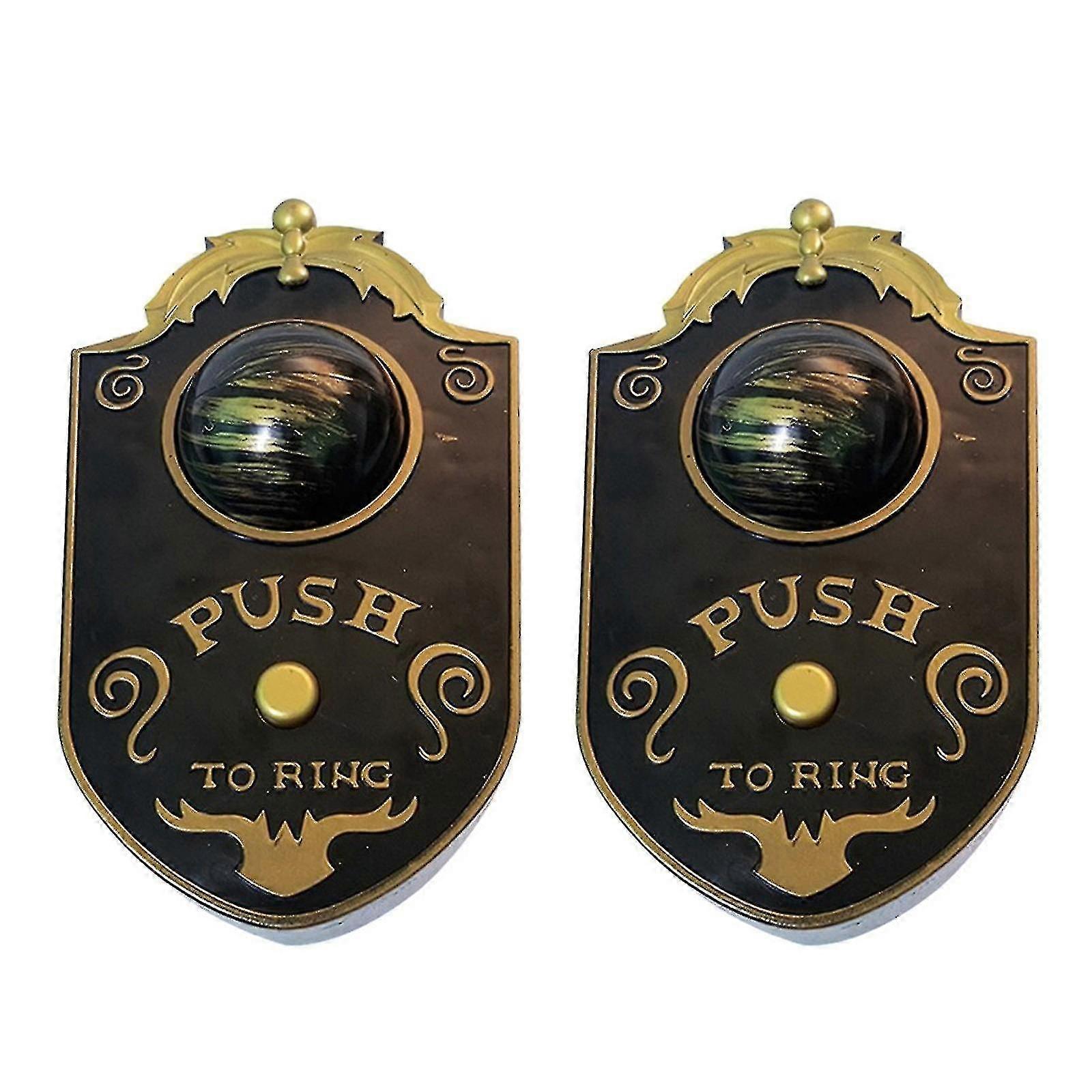 2pc Halloween One-eyed Doorbell Decoration Ghost's Day Glowing Hanging Piece