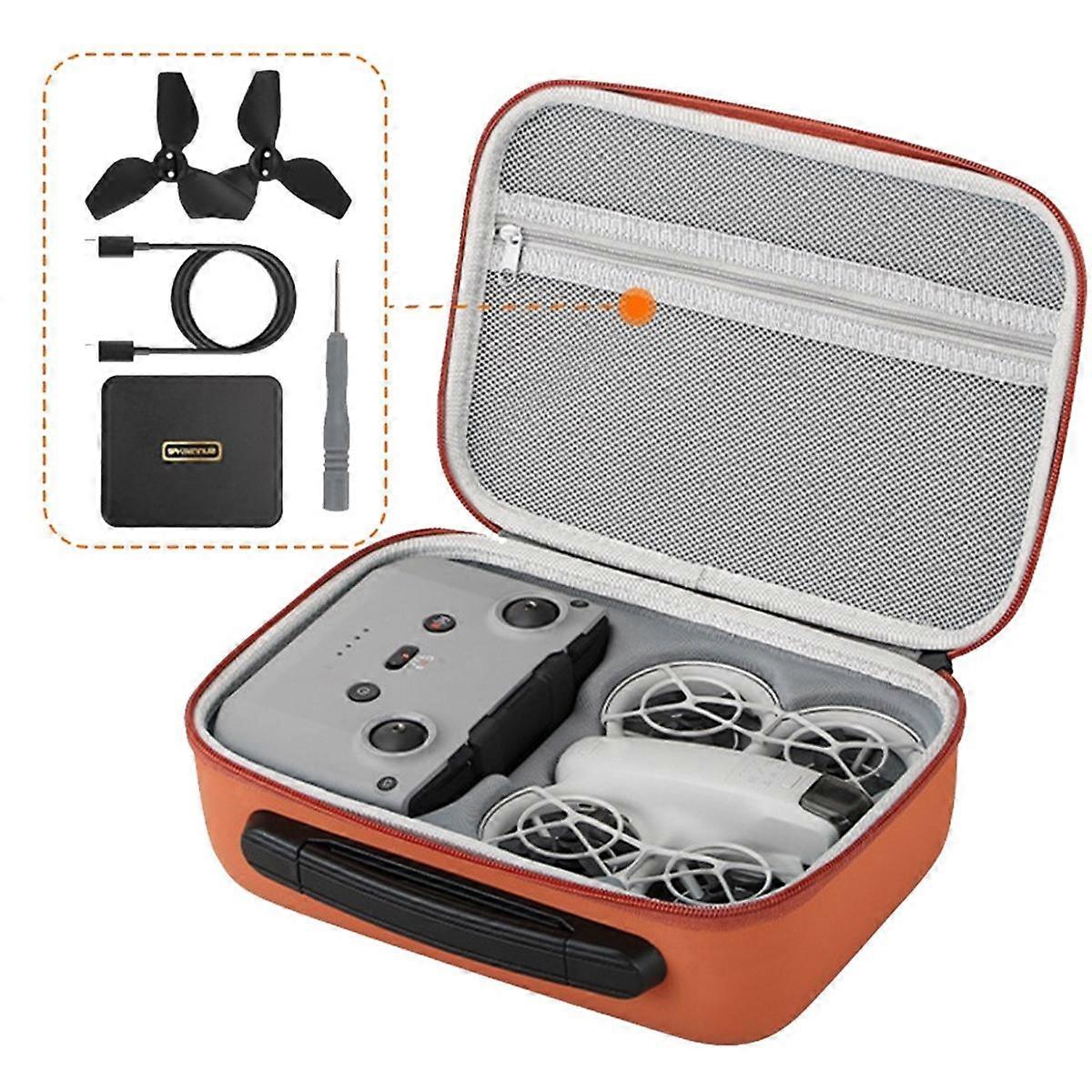Mini Drones Controller Accessories Portable Travel Bag Case for NEO Carrying Case Storage Waterproof Box Orange
