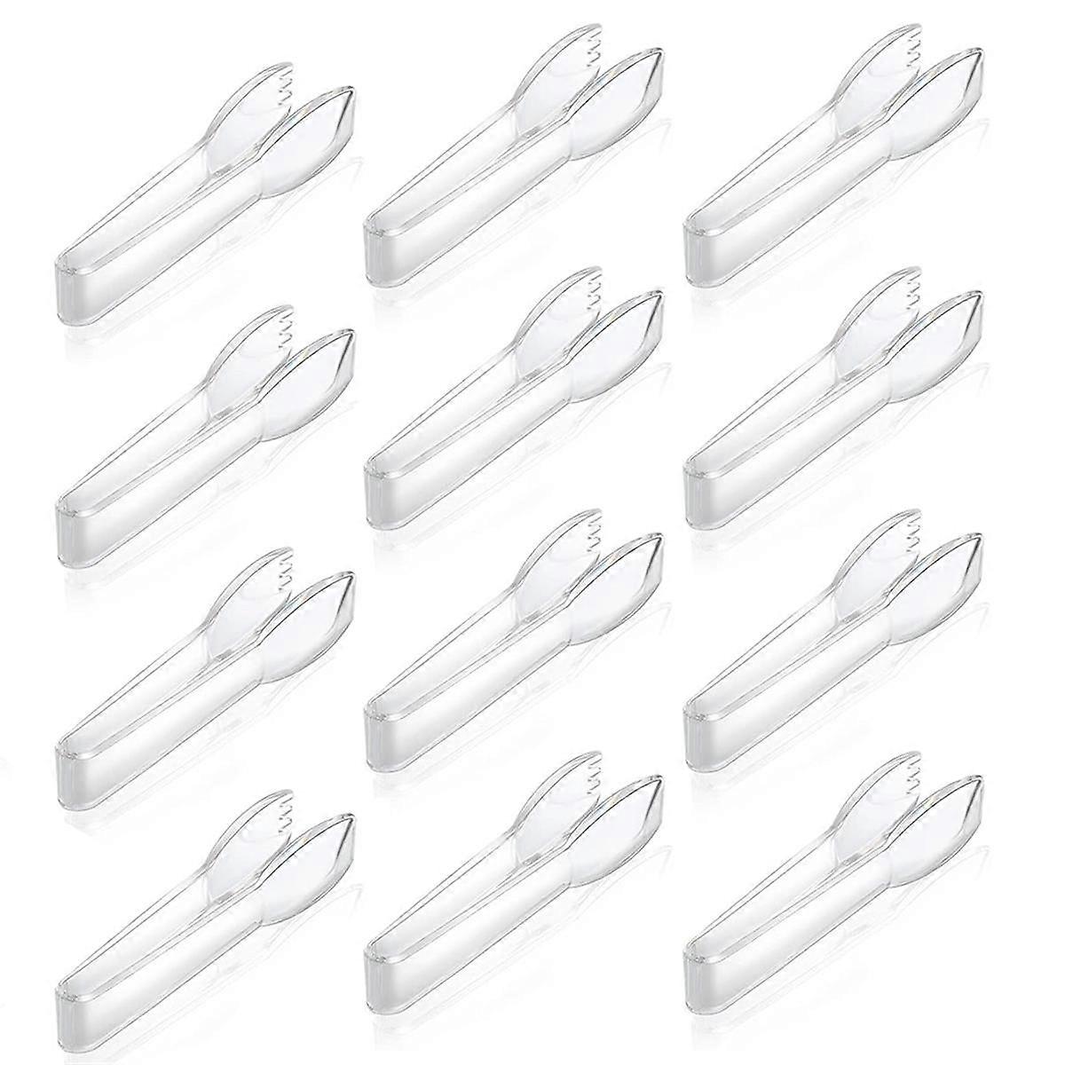 12PCS Serving Tongs Spoon Fork Scalloped Serving Utensils Charcuterie Accessory for Party Food Appe