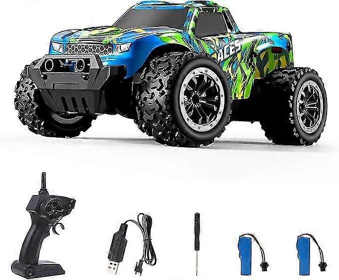 RC سيارة التحكم عن بعد للأطفال، 1:20 الطرق الوعرة RC سيارة مع 60 دقيقة من وقت التشغيل، 2.4 غيغاهرتز 20 كم / ساعة الوحش شاحنة لعبة مع 2 بطاريات للبنين والبنات من 3