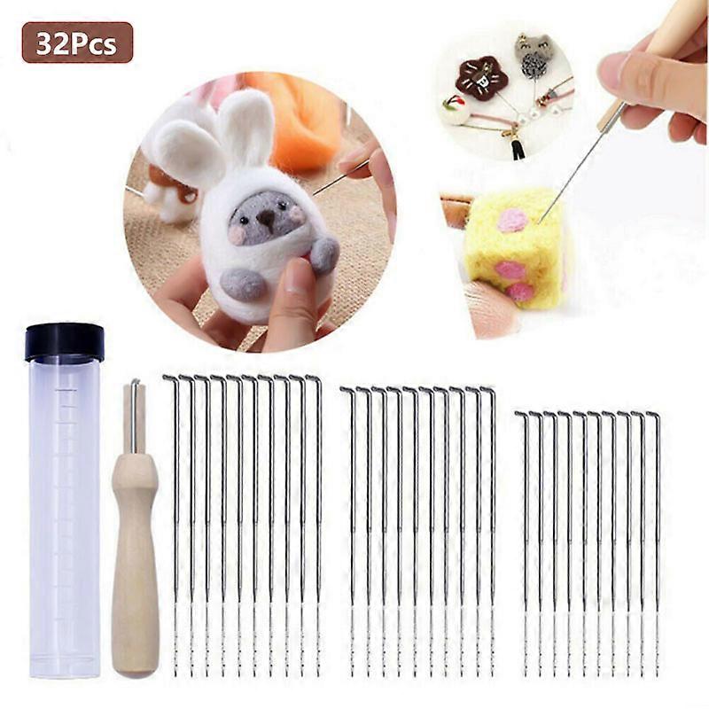 Felting Needles Kit Multipurpose Wool Felt Sewing Needles Portable DIY Craft Felt Tools