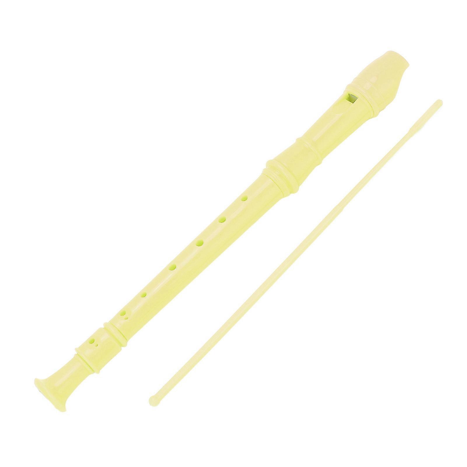 ABS Recorder Instrument 8 Hole Soprano Recorders for Kindergartens Elementary SchoolsYellow